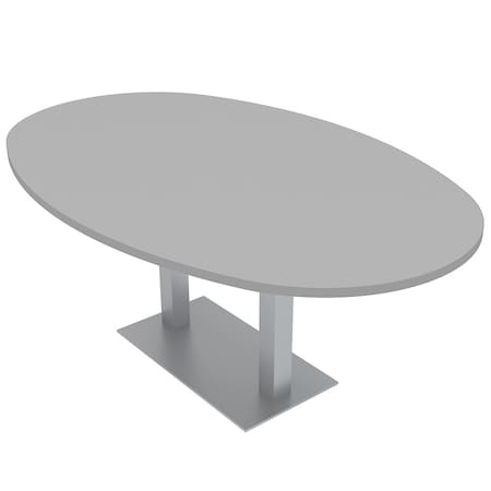 Skutchi Designs 45.25 in W, 71.5 in L, 29 in H, Engineered Wood Top, Grey HAR-BOVL-46X72-DOU-XD01